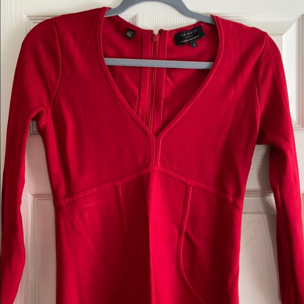 Ted Baker London Red Bodycon Dress